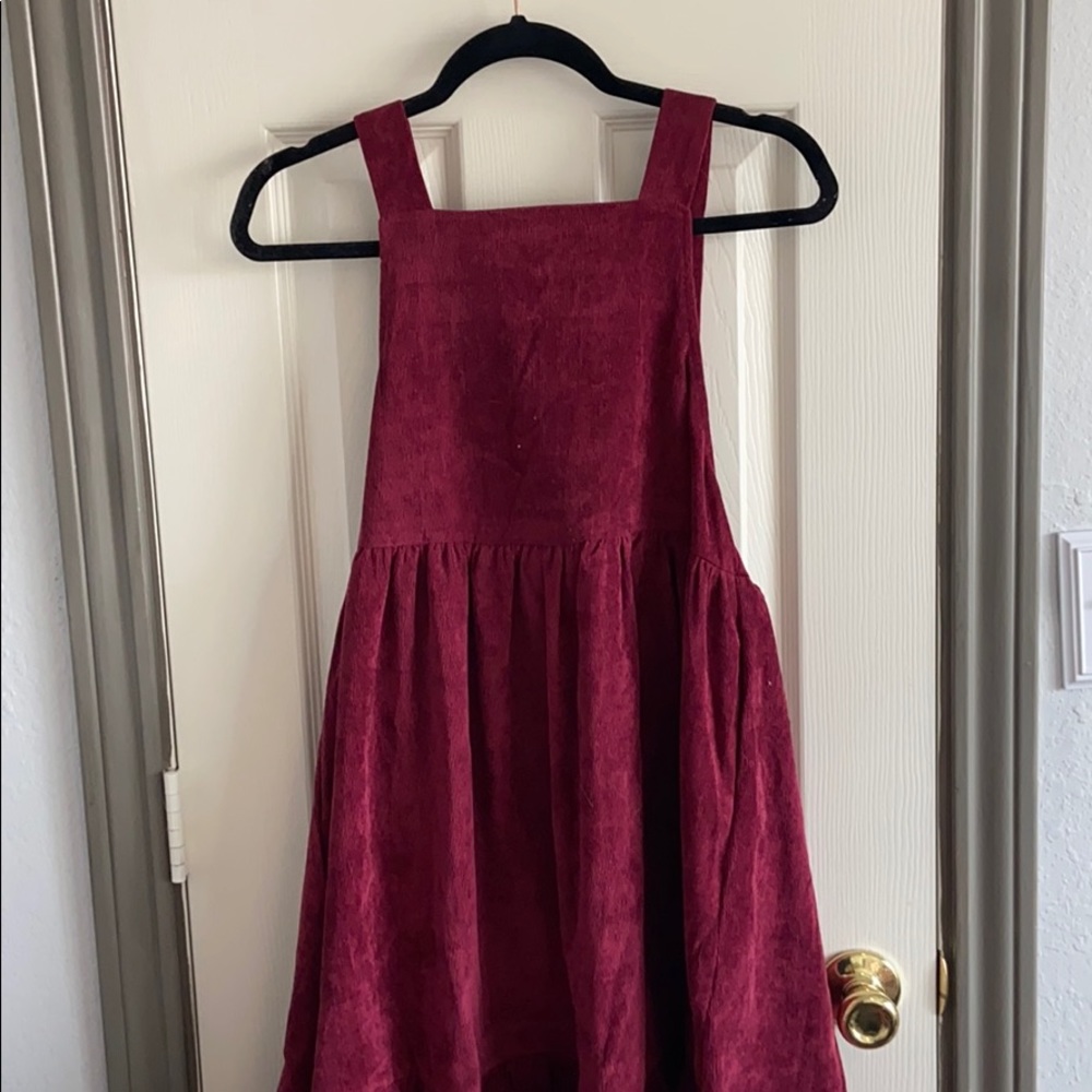 maroon corduroy dress new with tags
